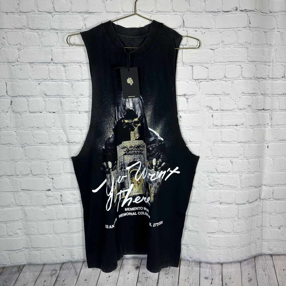 NEW Darc Sport Memento Mori You Werent There Tommy Muscle Tee Black Large
